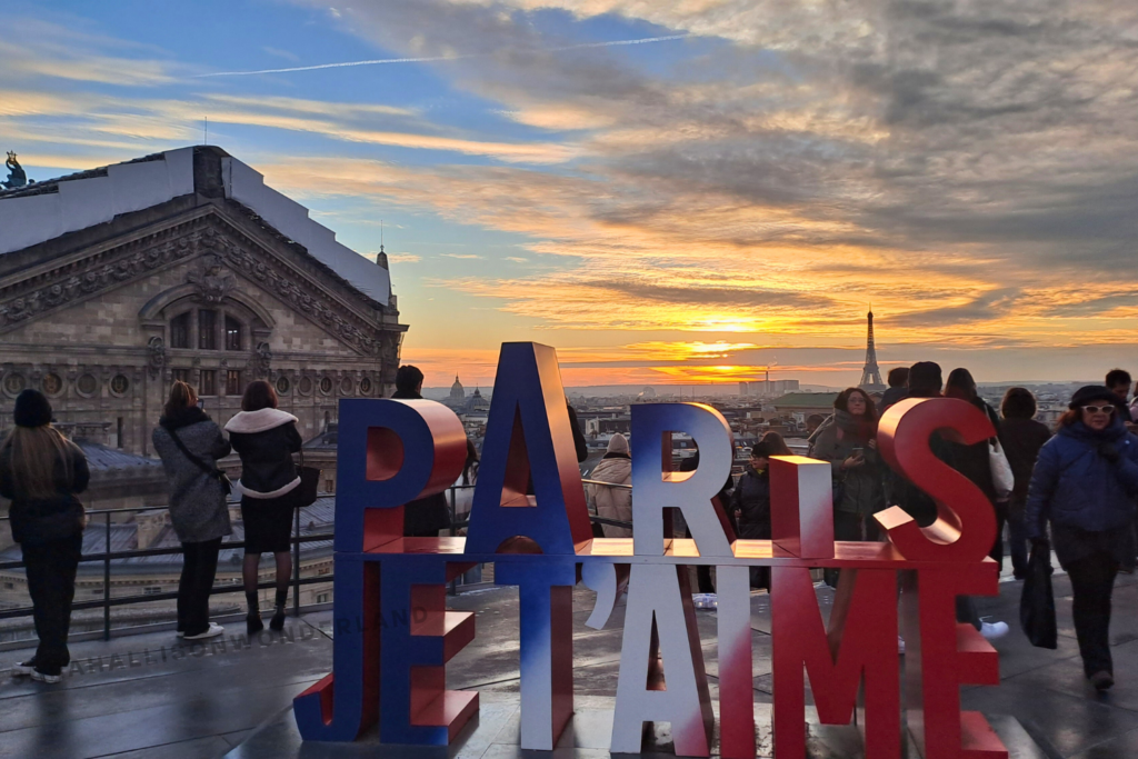 View, Paris, Eiffel tower, rooftop, Galeries Lafayette, budget travel, Paris, France, Europe, European summer