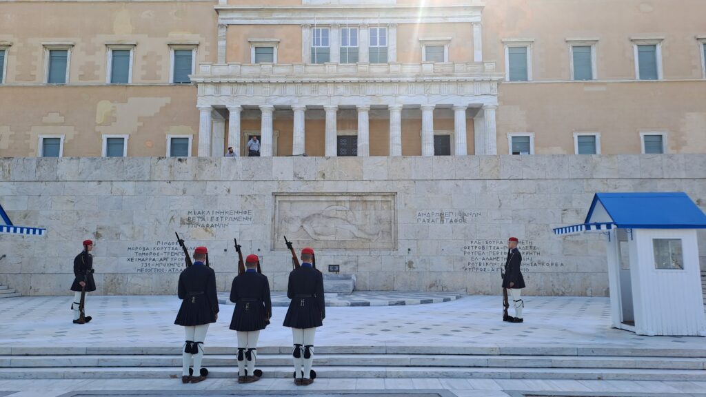 Changing of the guard in Syntagma Square, Athens, Greece